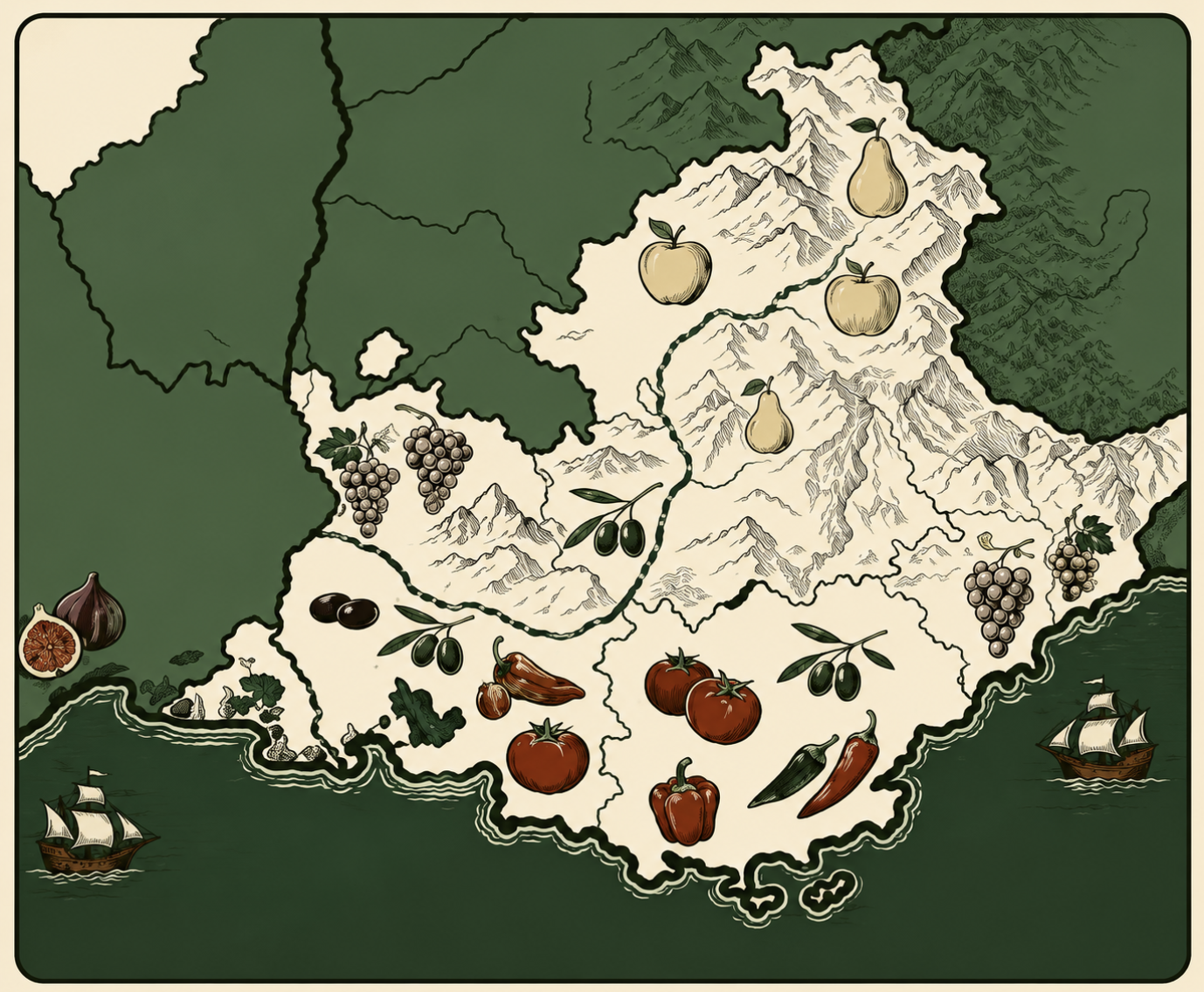 Carte de provenance des produits, Provence PACA