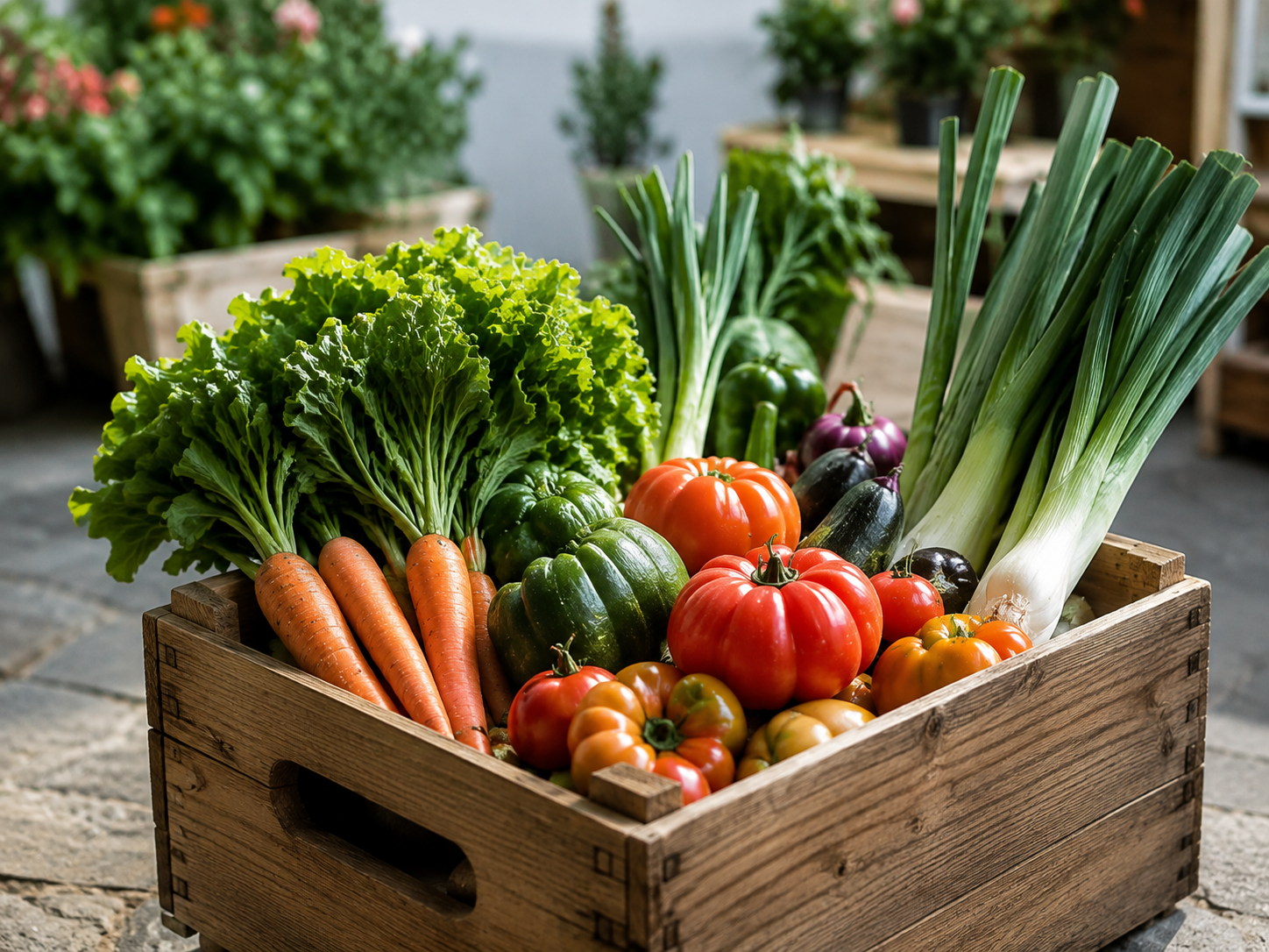Cageot de légumes frais