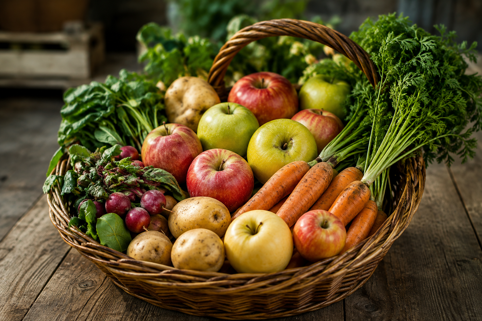 Panier de fruits et légumes